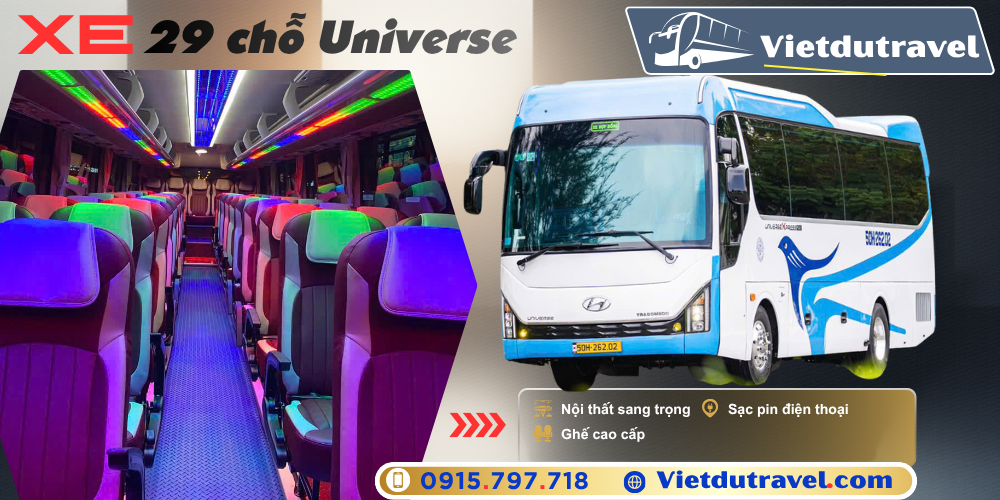 Cho thuê xe 29 chỗ Universe tại TP.HCM