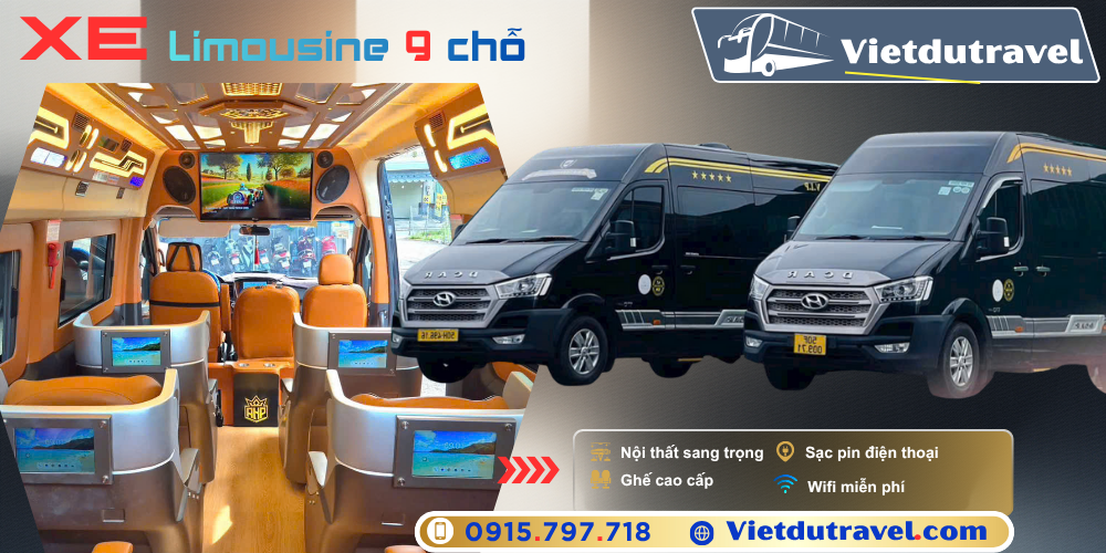 Cho thuê xe 9 chỗ Limousine Vip