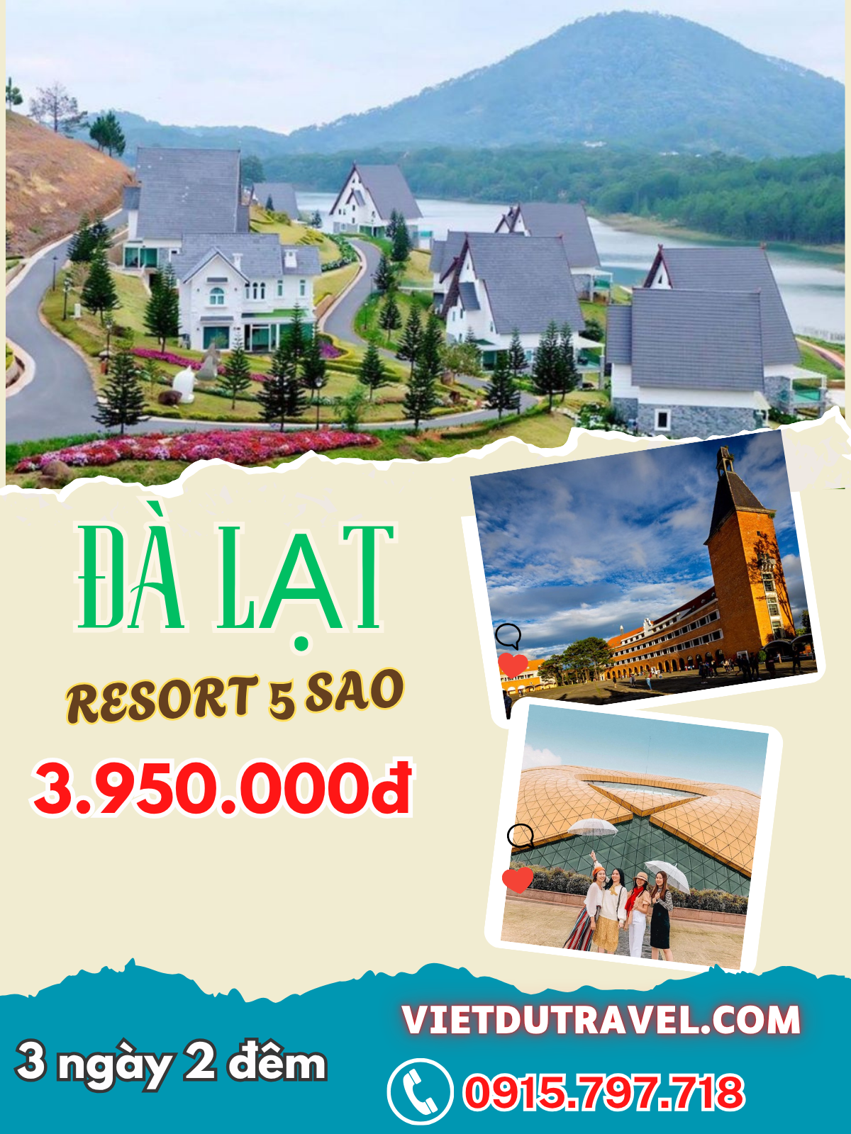 Tour Đà Lạt 3 ngày 2 đêm