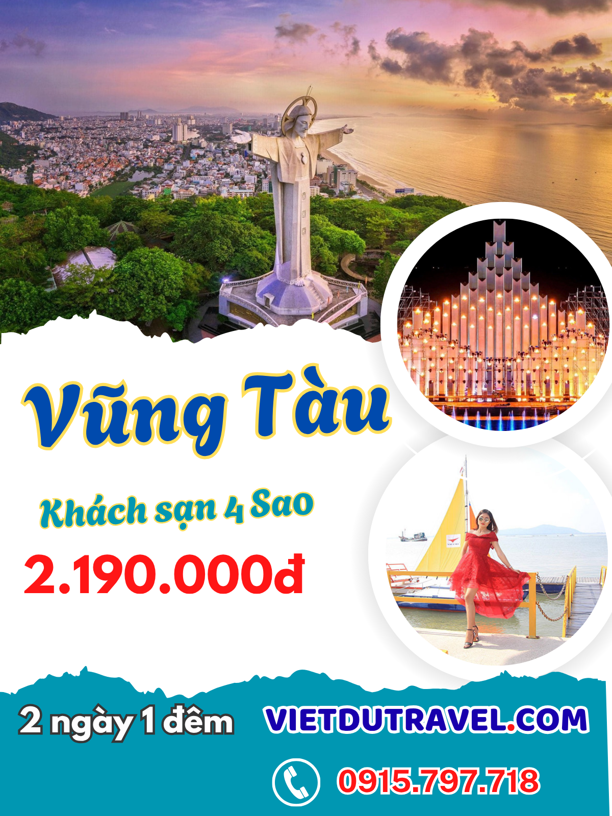 Tour Vũng Tàu 2 ngày 1 đêm