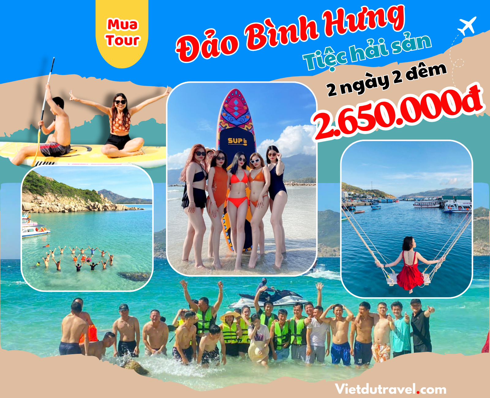 Tour Đảo Bình Hưng 2 ngày 2 đêm khuyến mãi