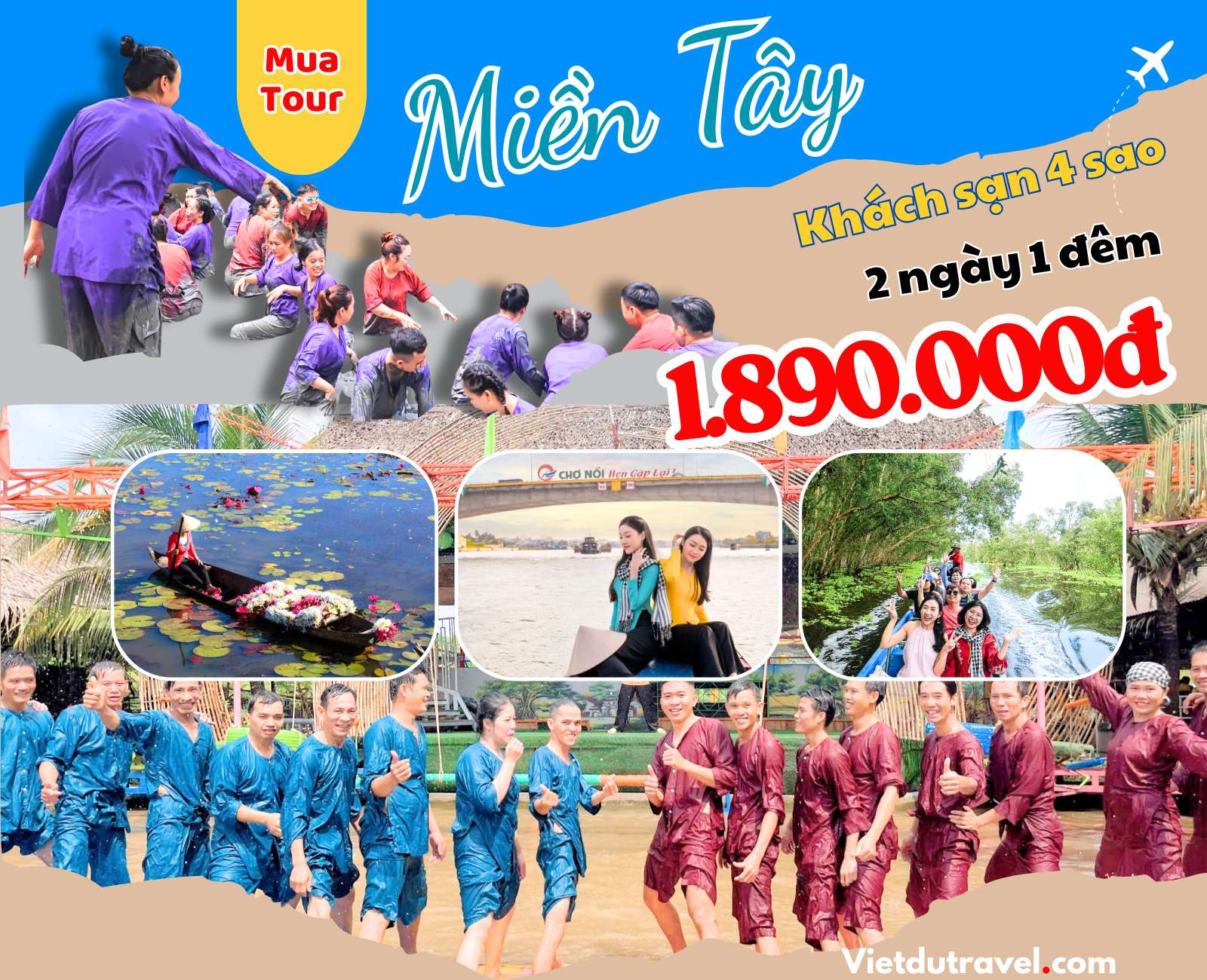 Tour Miền Tây 2 ngày 1 đêm khuyến mãi